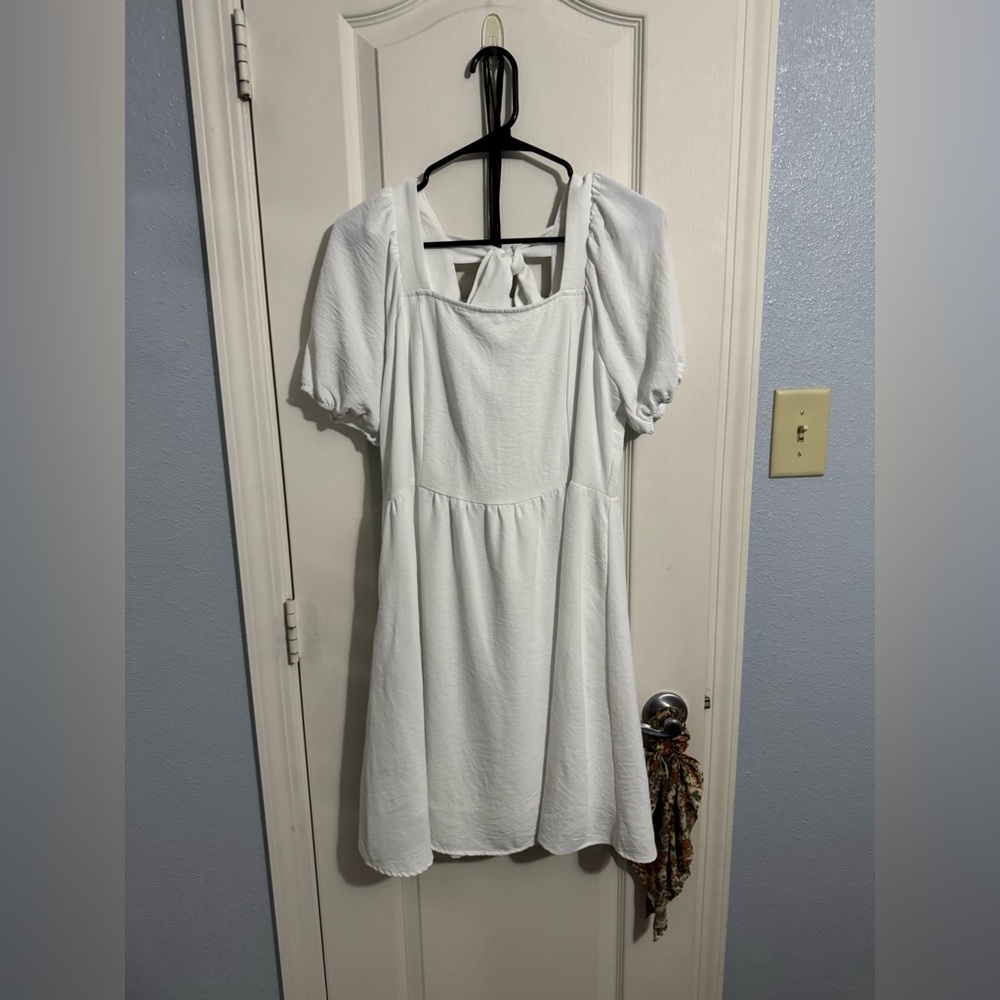 White casual dress